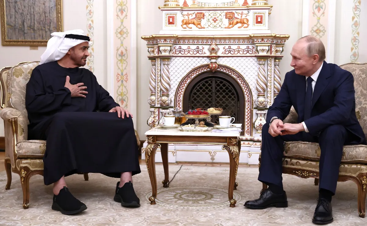 UAE President Sheikh Mohamed bin Zayed meets Russia's Putin in Moscow, bolstering ties ahead of the BRICS summit. Explore the growing UAE-Russia partnership.