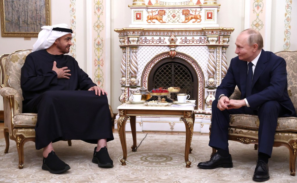UAE President Sheikh Mohamed bin Zayed meets Russia's Putin in Moscow, bolstering ties ahead of the BRICS summit. Explore the growing UAE-Russia partnership.