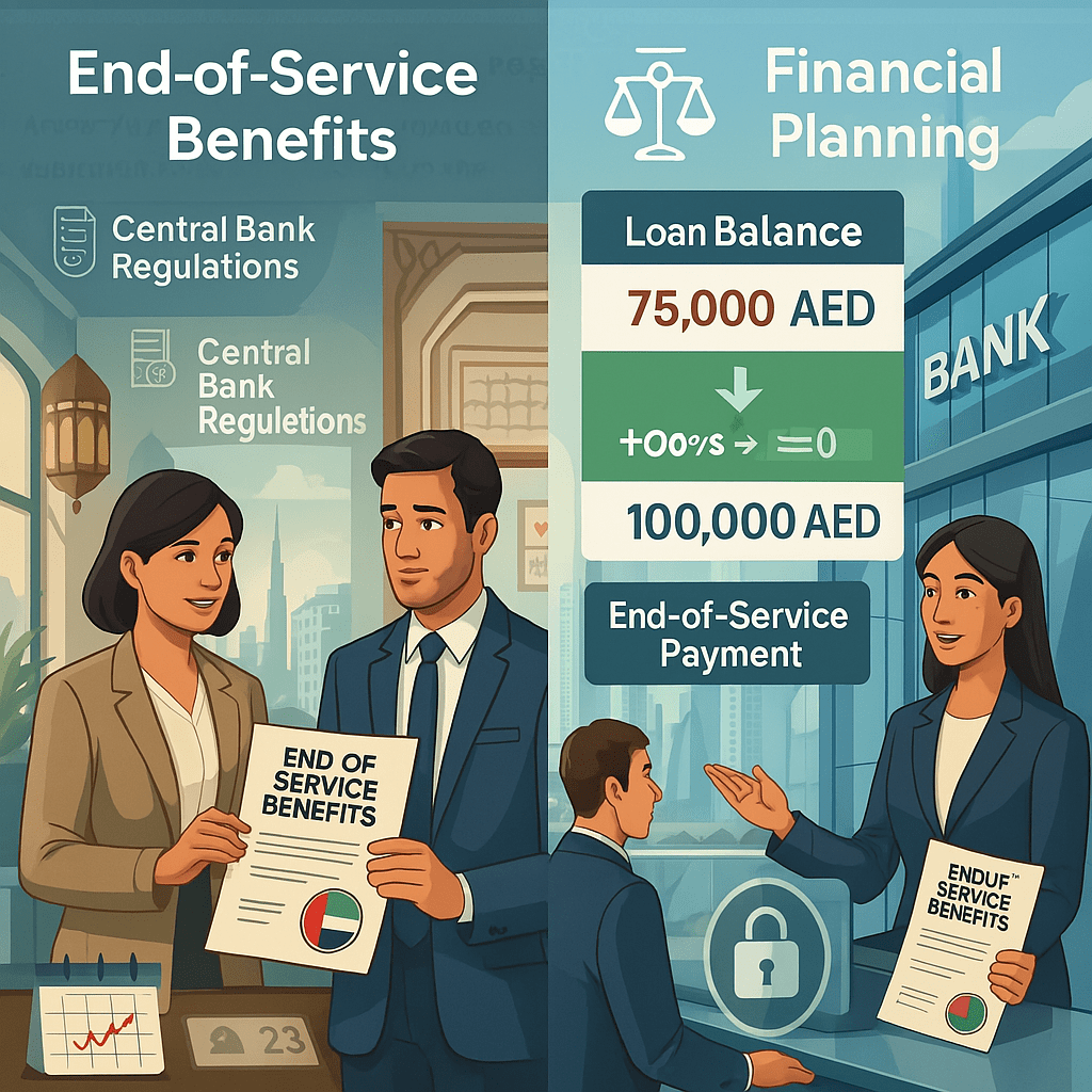 End of Service Illustration - Central Bank