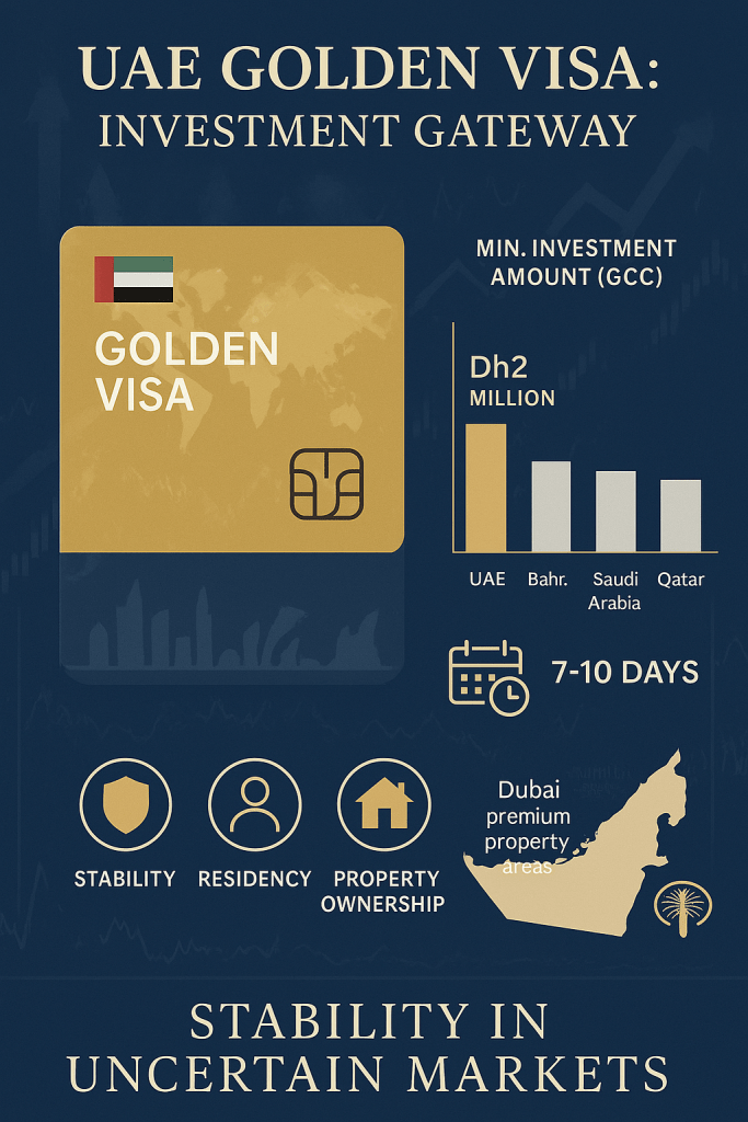 uae golden visa investment gateway illustration