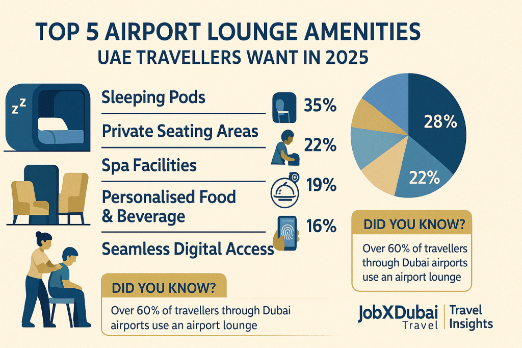 illustration top 5 airport lounge amenities uae travellers want in 2025