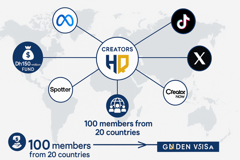 Creators HQ partnership network with major tech platforms and investment fund