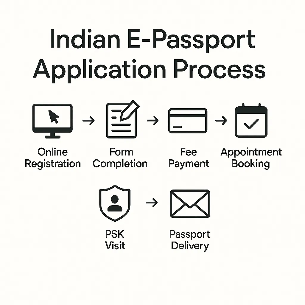 Step-by-step timeline for applying for Indian e-passport through Passport Seva portal
