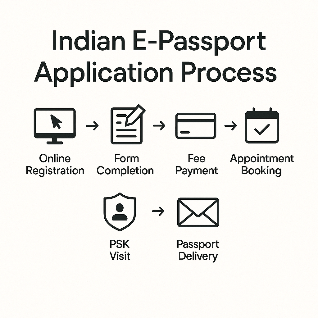 Step-by-step timeline for applying for Indian e-passport through Passport Seva portal