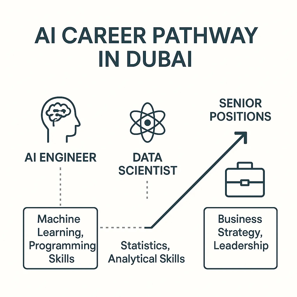 AI career opportunities and pathways available in Dubai's expanding tech ecosystem
