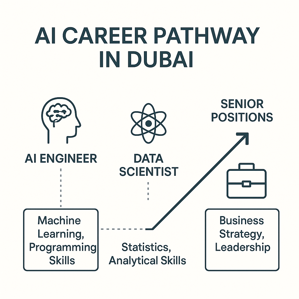 AI career opportunities and pathways available in Dubai's expanding tech ecosystem