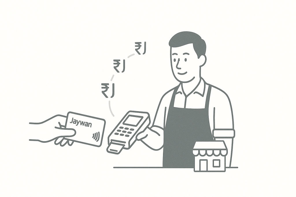 Small business owner benefiting from reduced payment processing costs with Jaywan