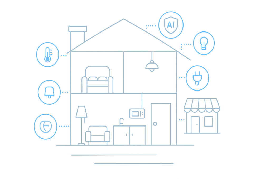 Smart home integration with AI systems in Aion Sentia cognitive city