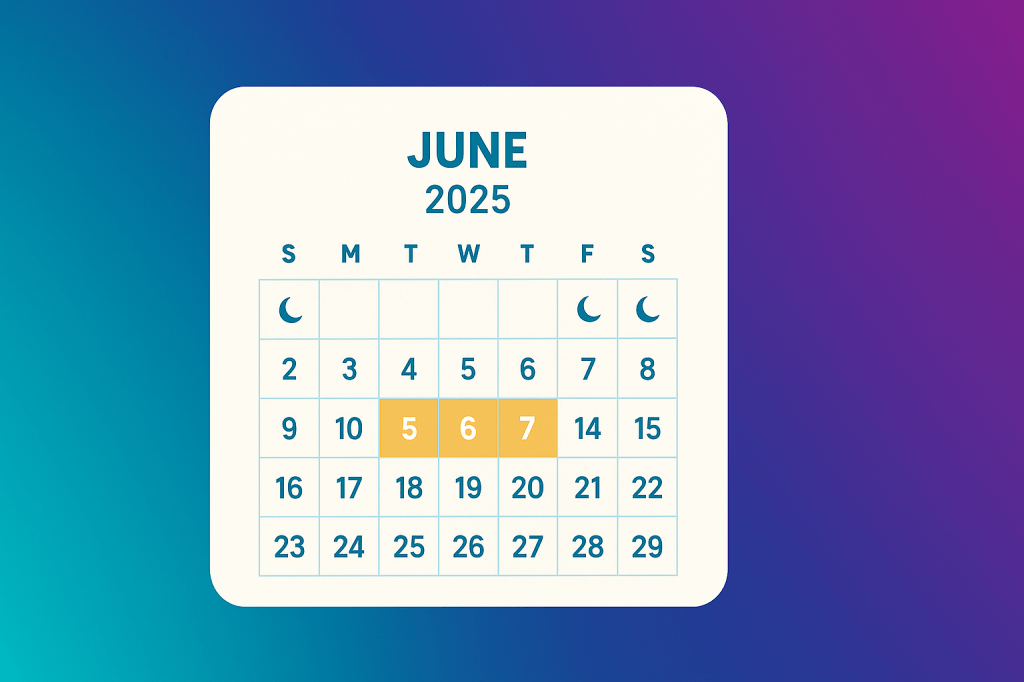 Complete Eid Al Adha 2025 holiday schedule showing four-day break from June 5-8