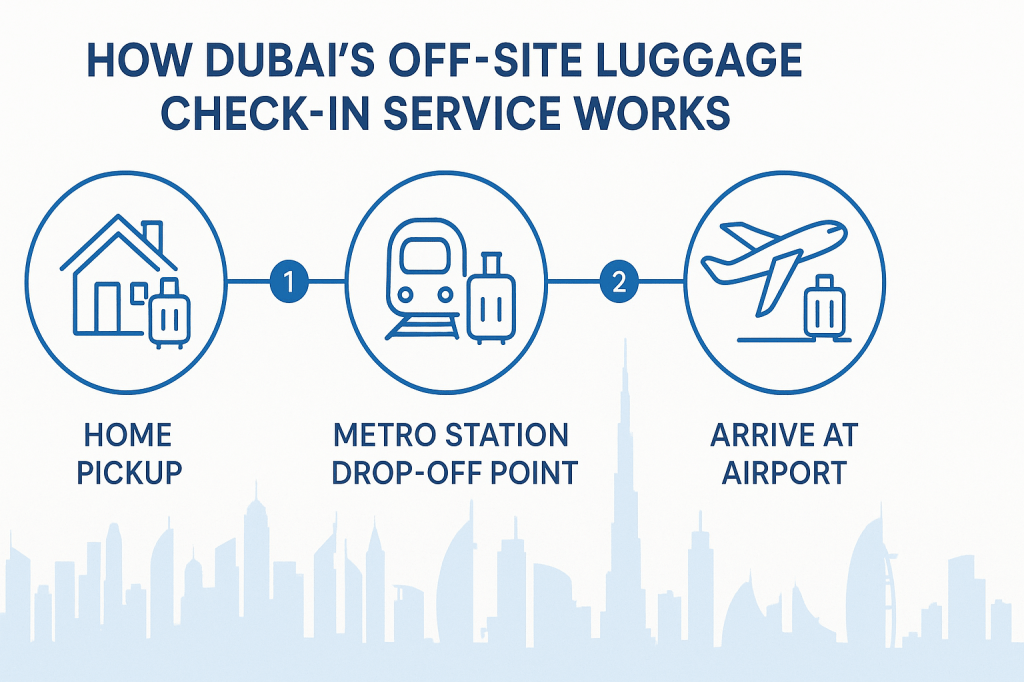 how dubai's off-site luggage check in service works