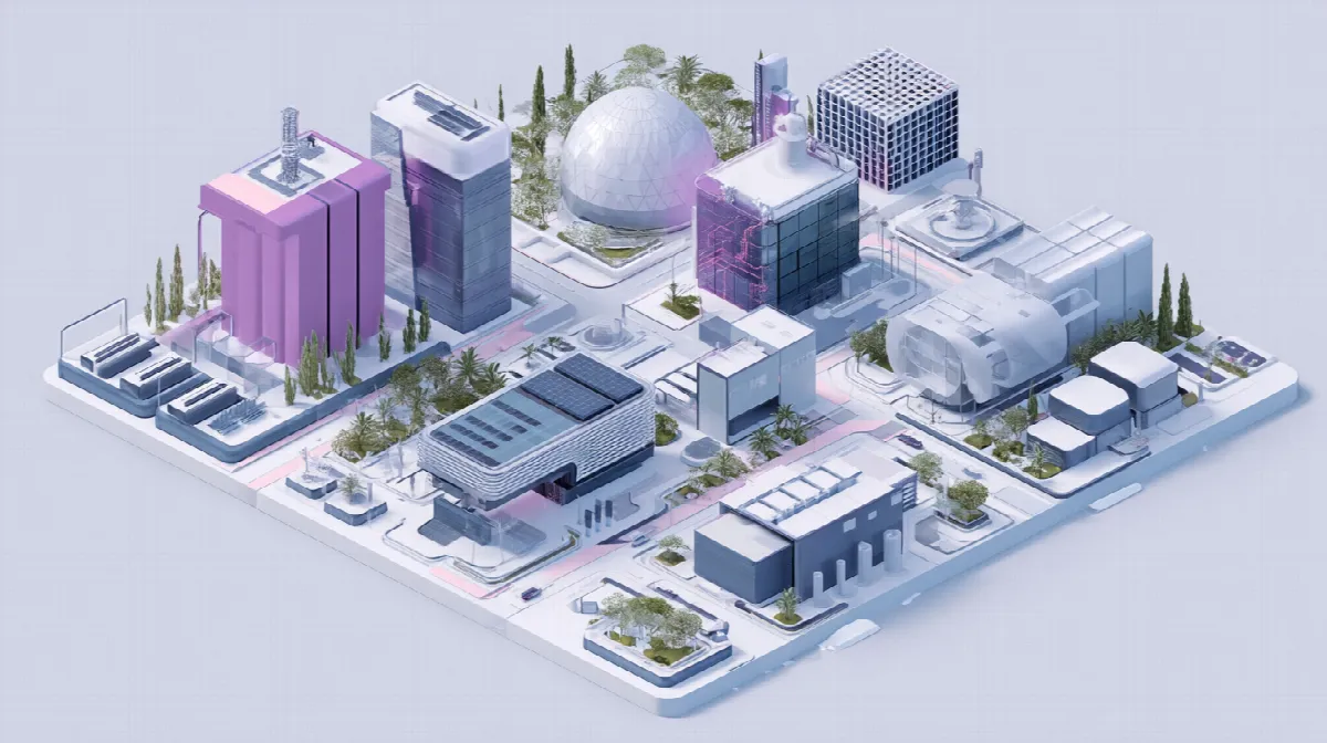 Artist's rendering of the complete Stargate UAE campus including data centres and research facilities