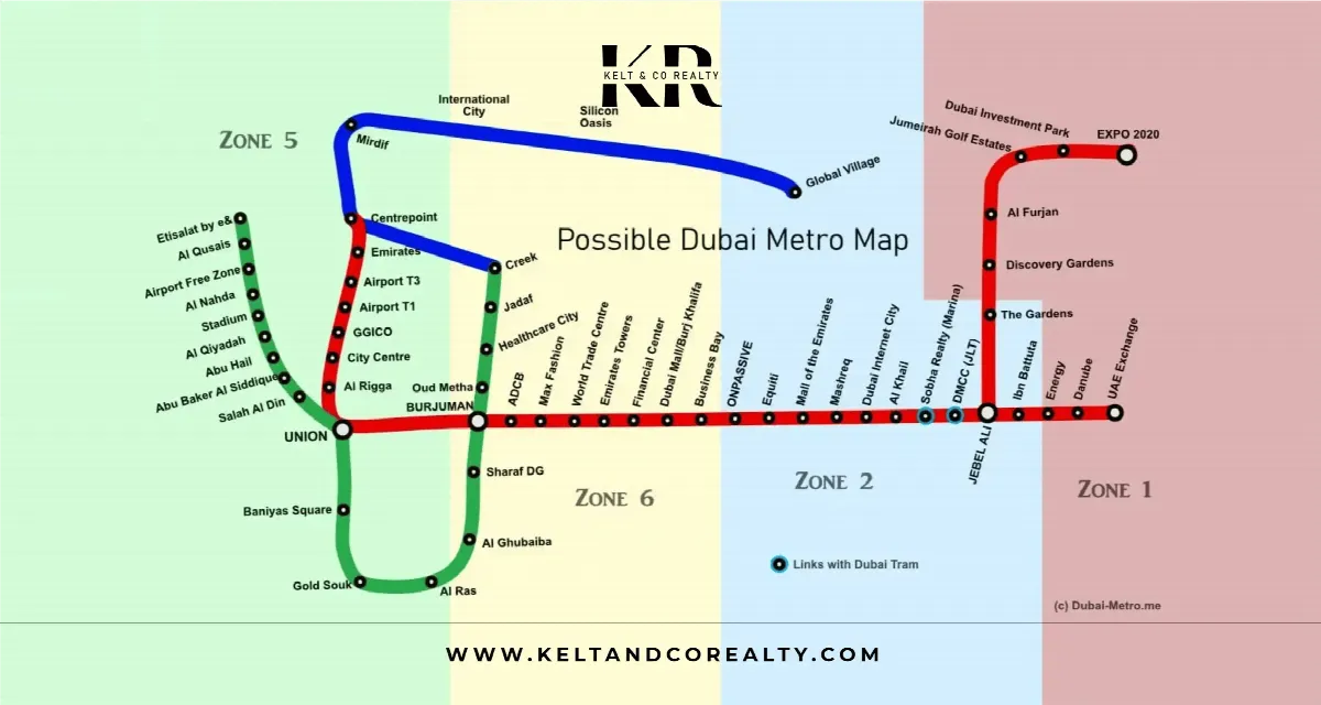 Emaar Properties Station - world's highest metro station at 74 metres MAP
