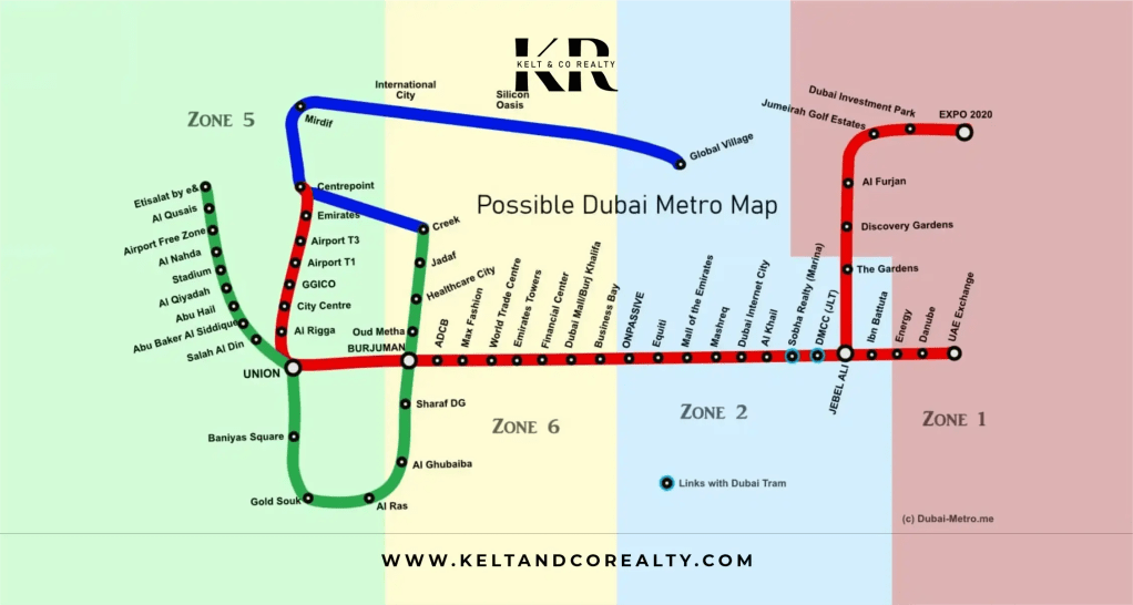 Emaar Properties Station - world's highest metro station at 74 metres MAP