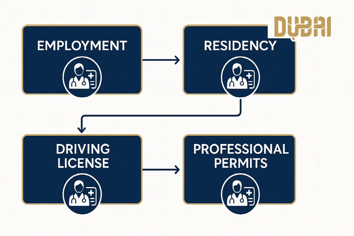 Dubai Health Law 2025 medical examination requirements for employment, residency, and driving licenses
