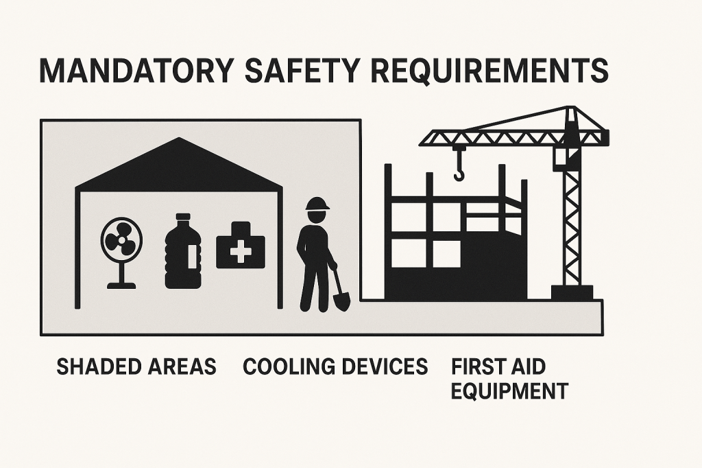 Construction site safety requirements during UAE summer midday break