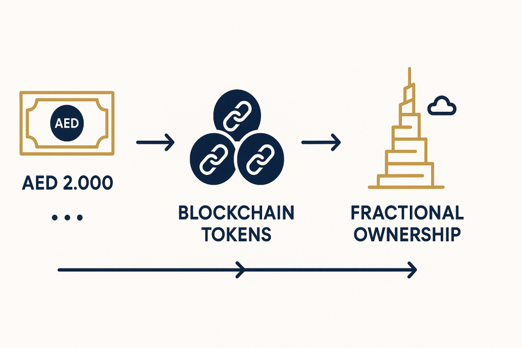 Property tokenisation investment process from AED 2,000 to blockchain ownership tokens