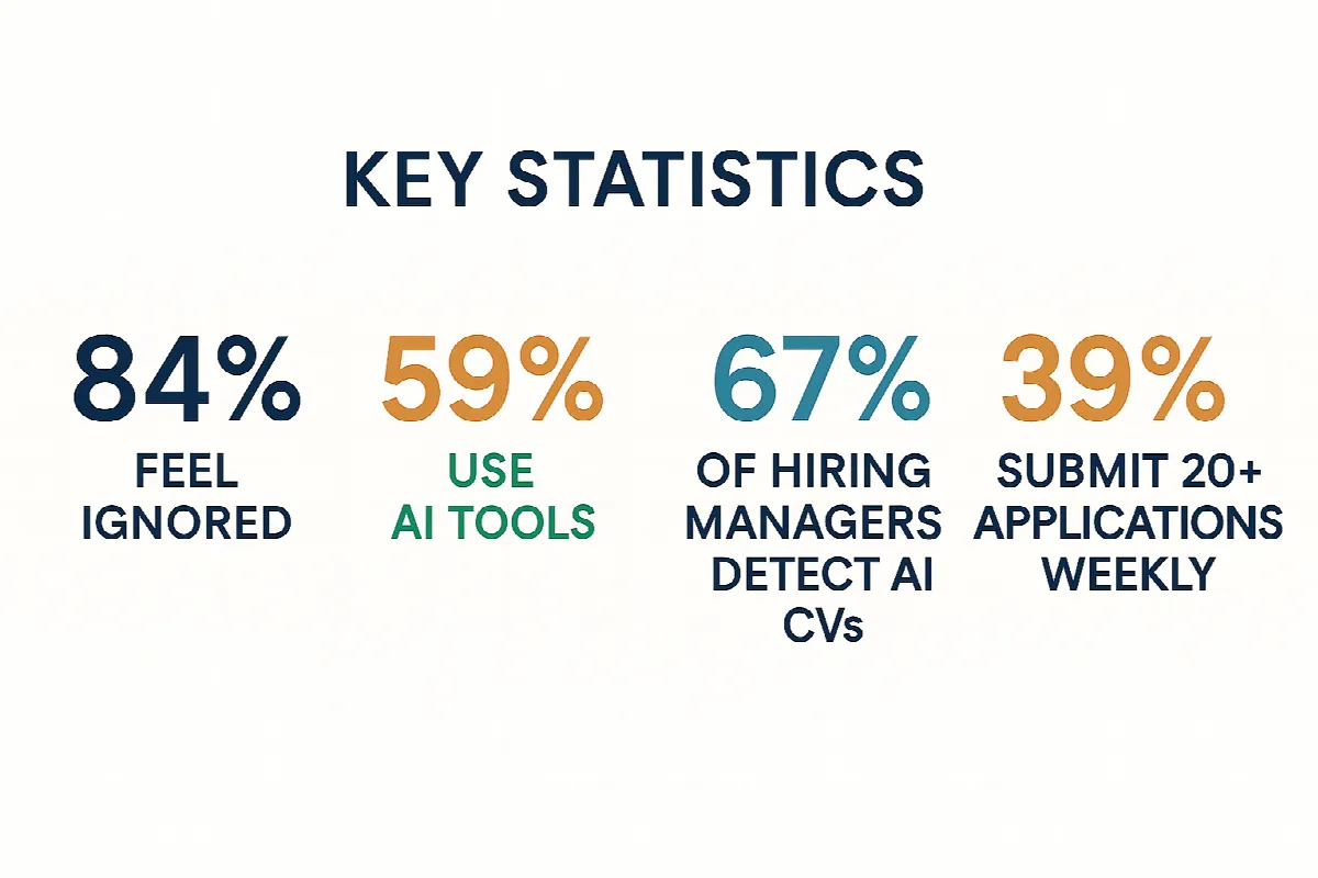 UAE job application statistics showing 84% jobseekers feel ignored and AI usage trends