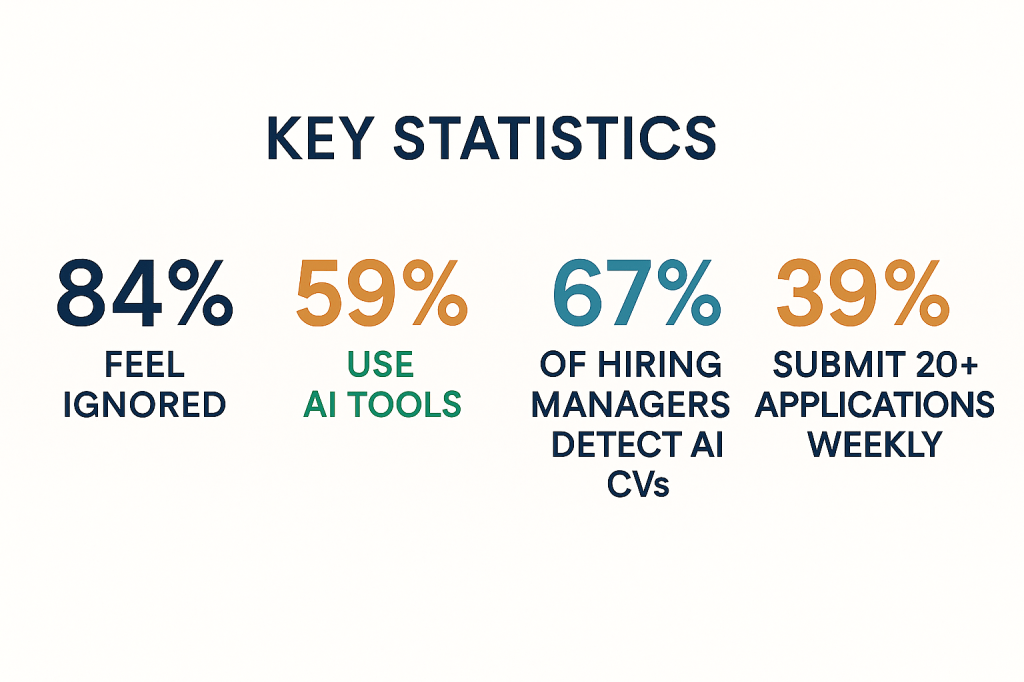 UAE job application statistics showing 84% jobseekers feel ignored and AI usage trends