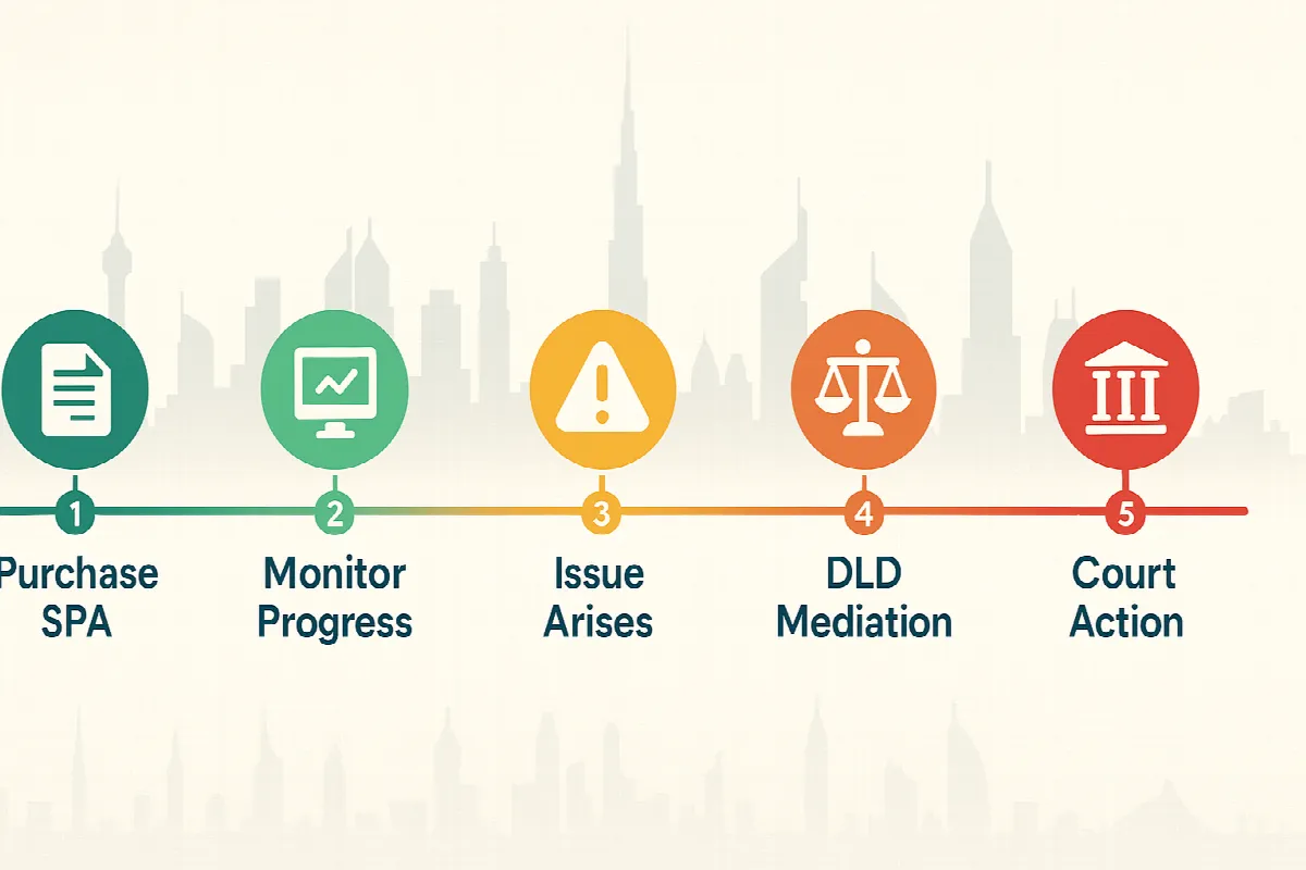 Off-plan property legal protection timeline and process steps