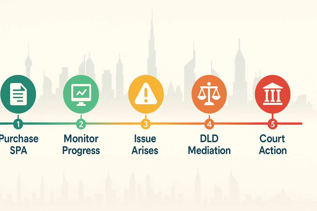 Off-plan property legal protection timeline and process steps
