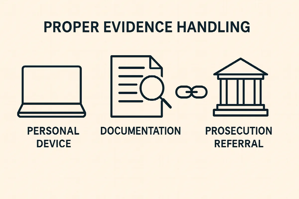 UAE legal evidence handling guidelines for employee personal devices in confidentiality cases