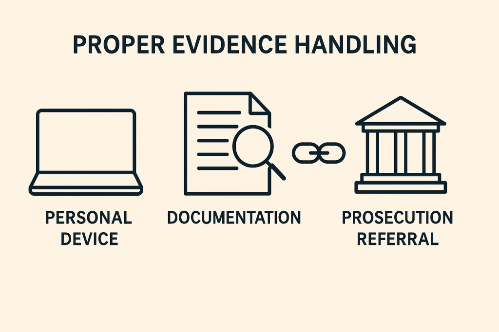 UAE legal evidence handling guidelines for employee personal devices in confidentiality cases