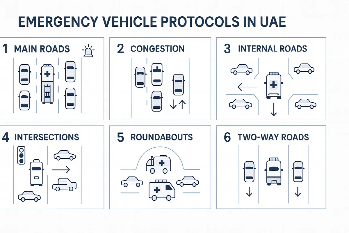 Six essential guidelines for giving way to emergency vehicles in UAE