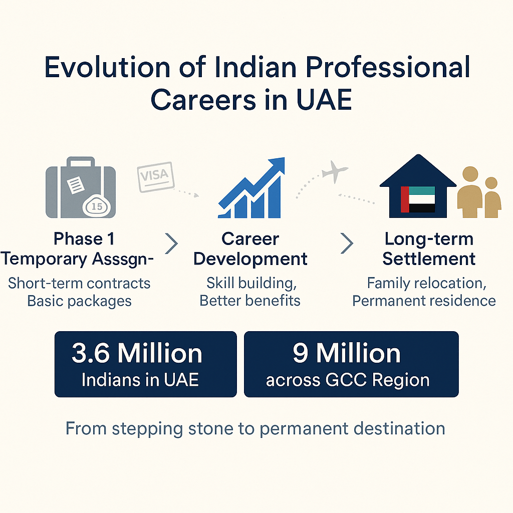 Evolution of Indian professionals' career approach in UAE from temporary to permanent