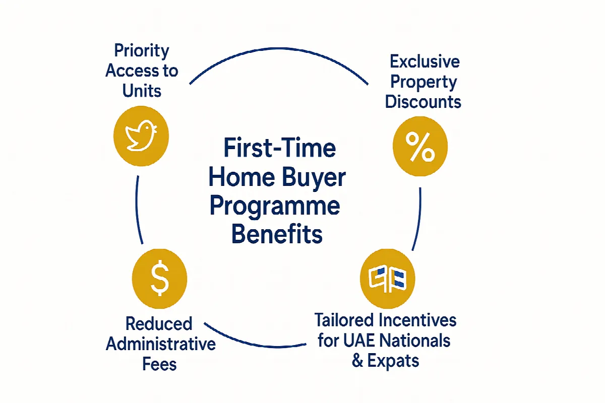 Infographic showing First-Time Home Buyer Programme benefits and incentives