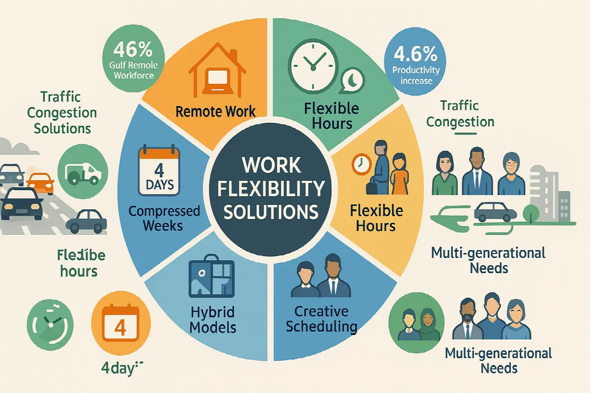 UAE Work Flexibility Solutions Comprehensive Infographic 2025
