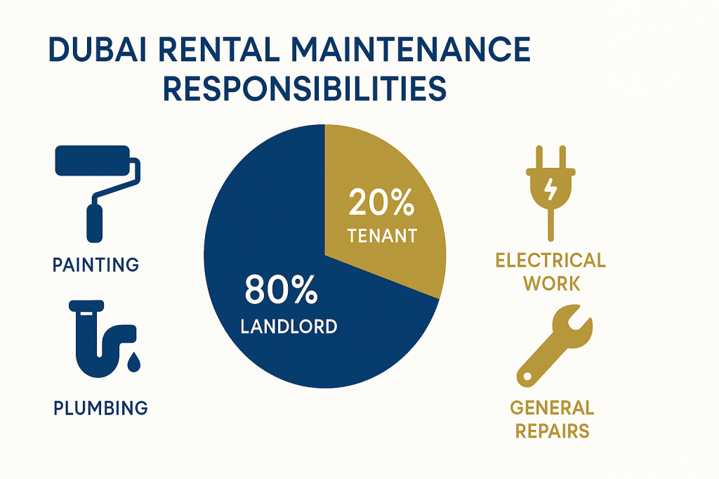 Dubai rental law maintenance responsibilities chart