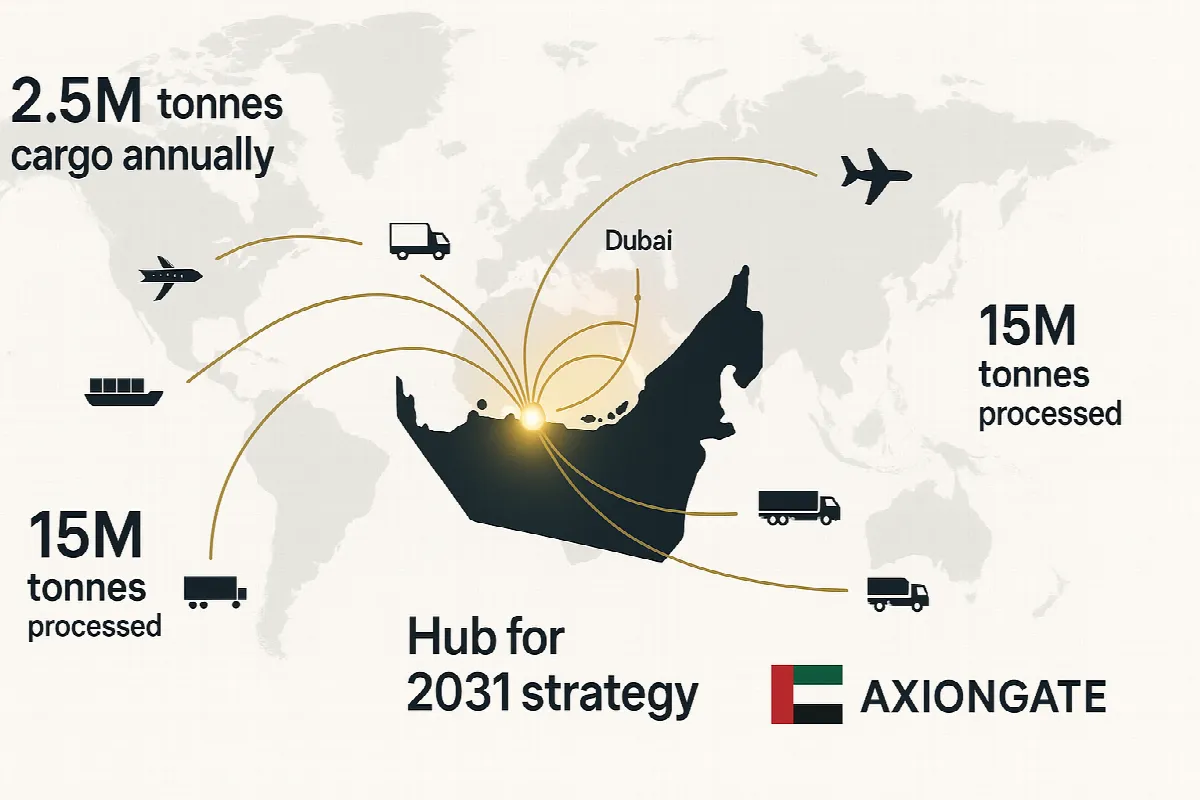 UAE's strategic position as Middle East logistics hub with global trade route connections