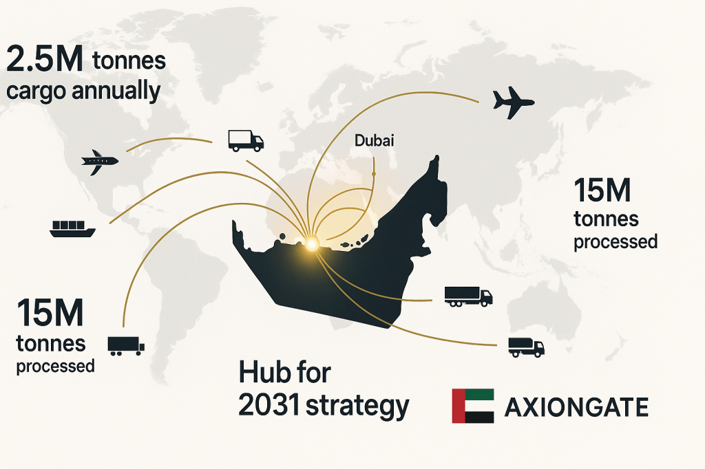 UAE's strategic position as Middle East logistics hub with global trade route connections