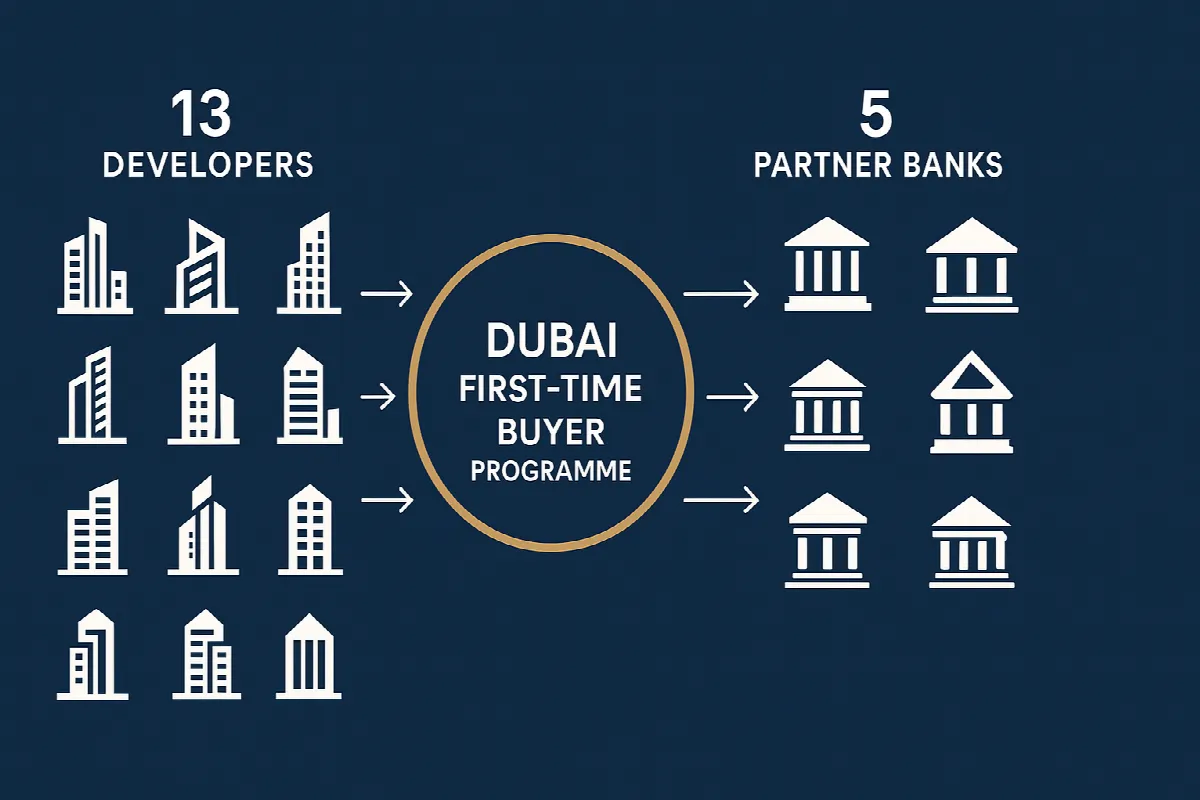 Dubai first-time buyer programme participating developers and banks partnership structure
