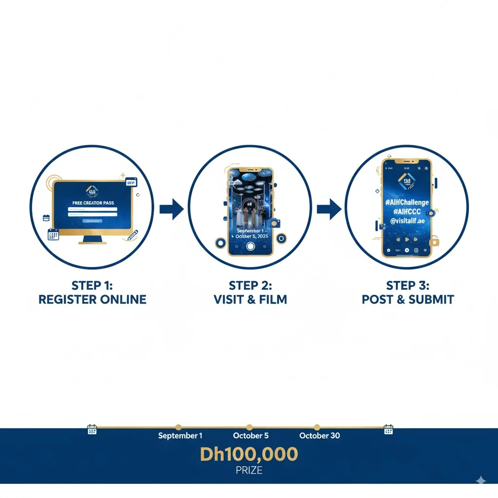 Step-by-step guide for entering Alif's Chief Content Creator competition at Expo City Dubai