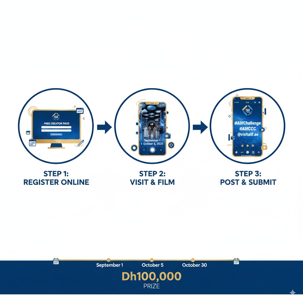 Step-by-step guide for entering Alif's Chief Content Creator competition at Expo City Dubai