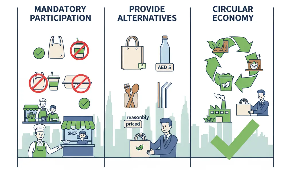 Business compliance requirements for UAE plastic ban regulations