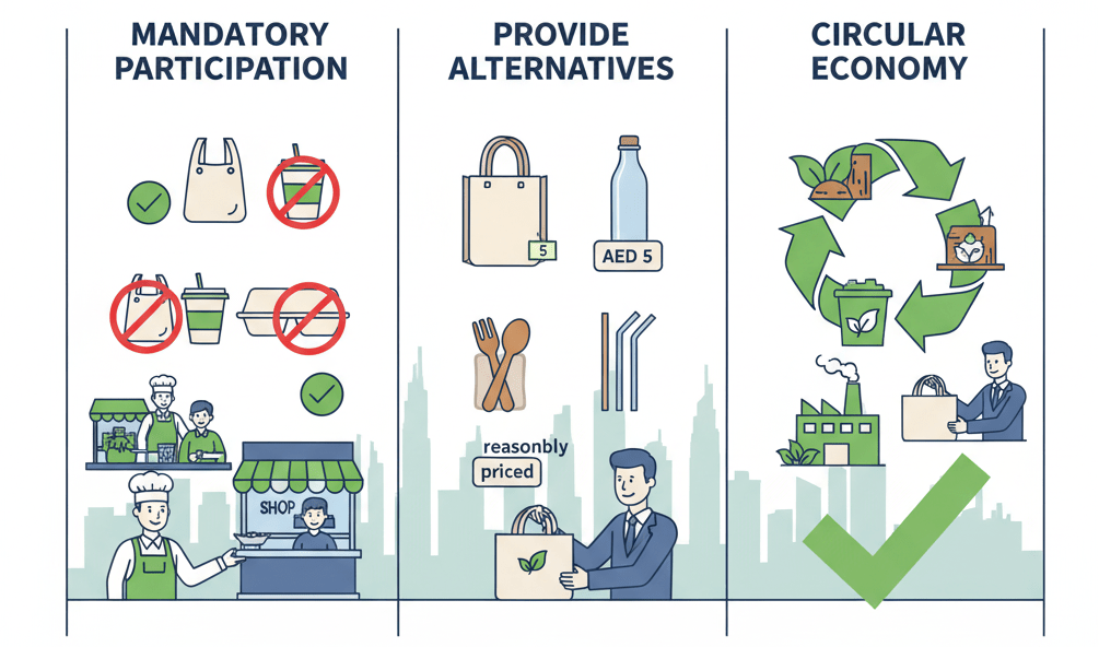 Business compliance requirements for UAE plastic ban regulations