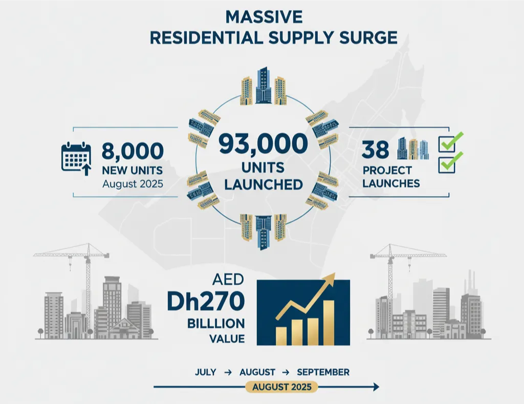 Dubai residential property supply surge and market statistics