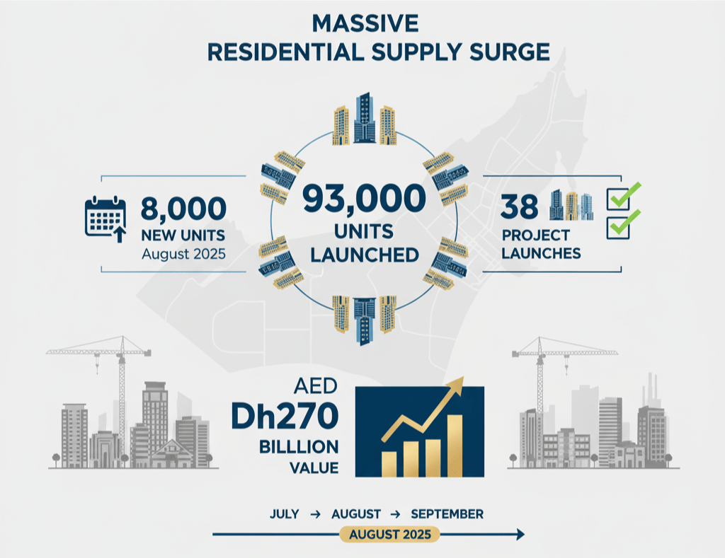 Dubai residential property supply surge and market statistics
