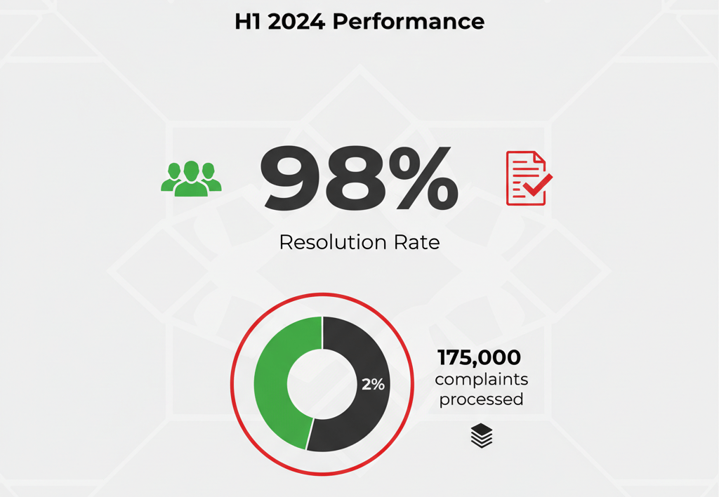 UAE labour dispute resolution statistics showing 98% success rate in H1 2024
Placement: After the first section about H1 2024 performance