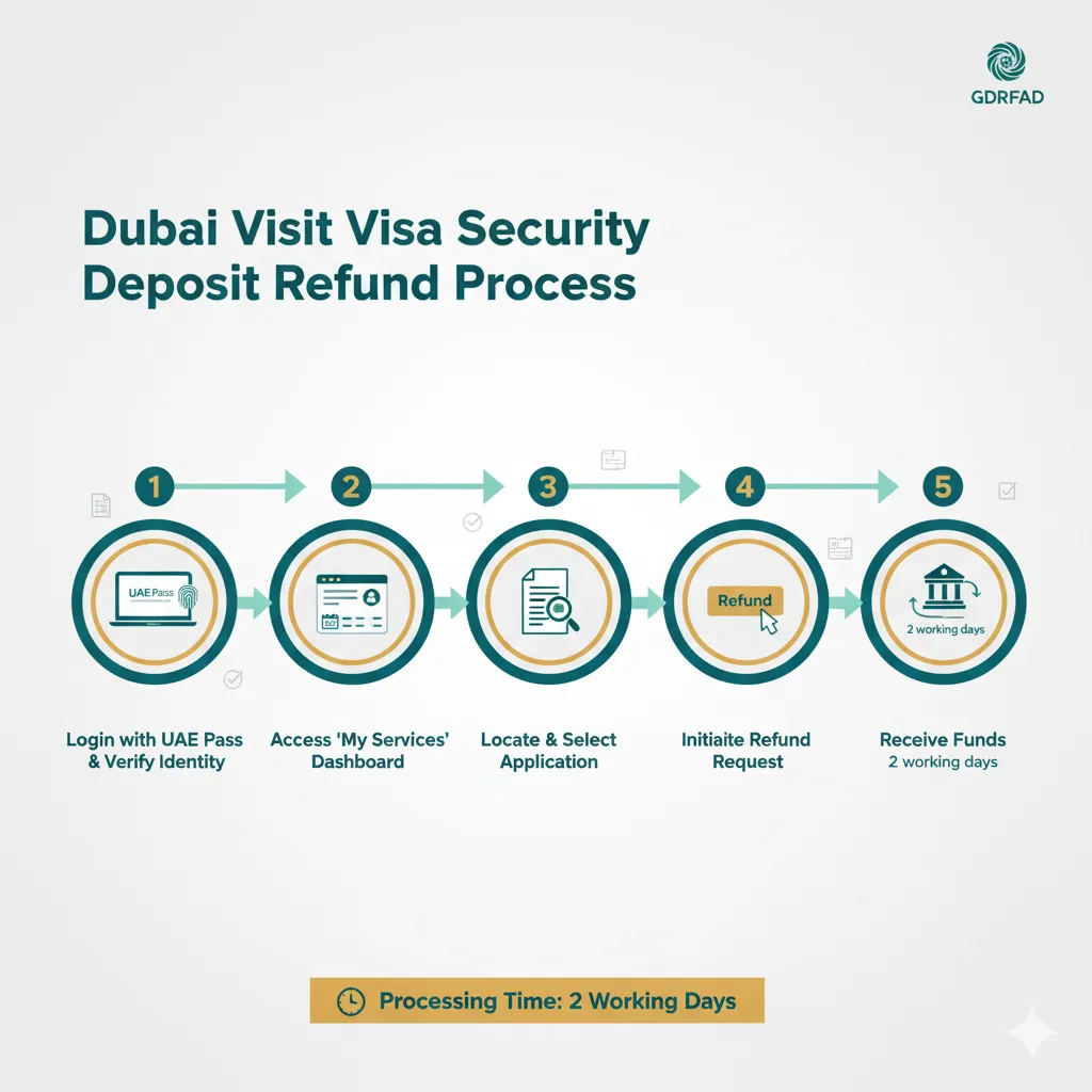 Step-by-step guide to applying for Dubai visit visa refund online through GDRFAD website