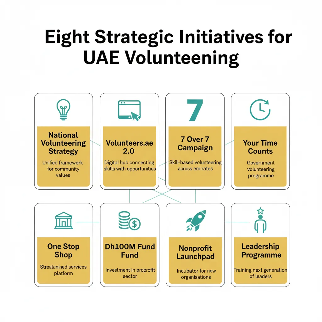 Eight strategic initiatives under UAE's volunteering ecosystem including digital platform and Dh100 million fund