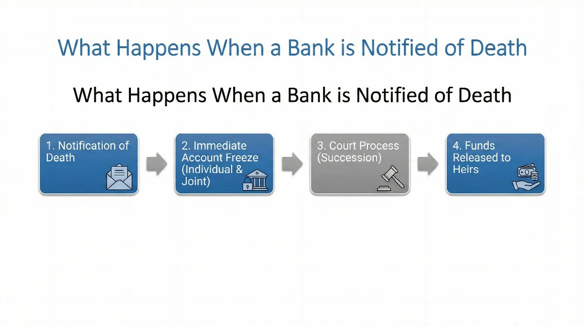 Flowchart showing the process of bank account freezing and release in UAE.
