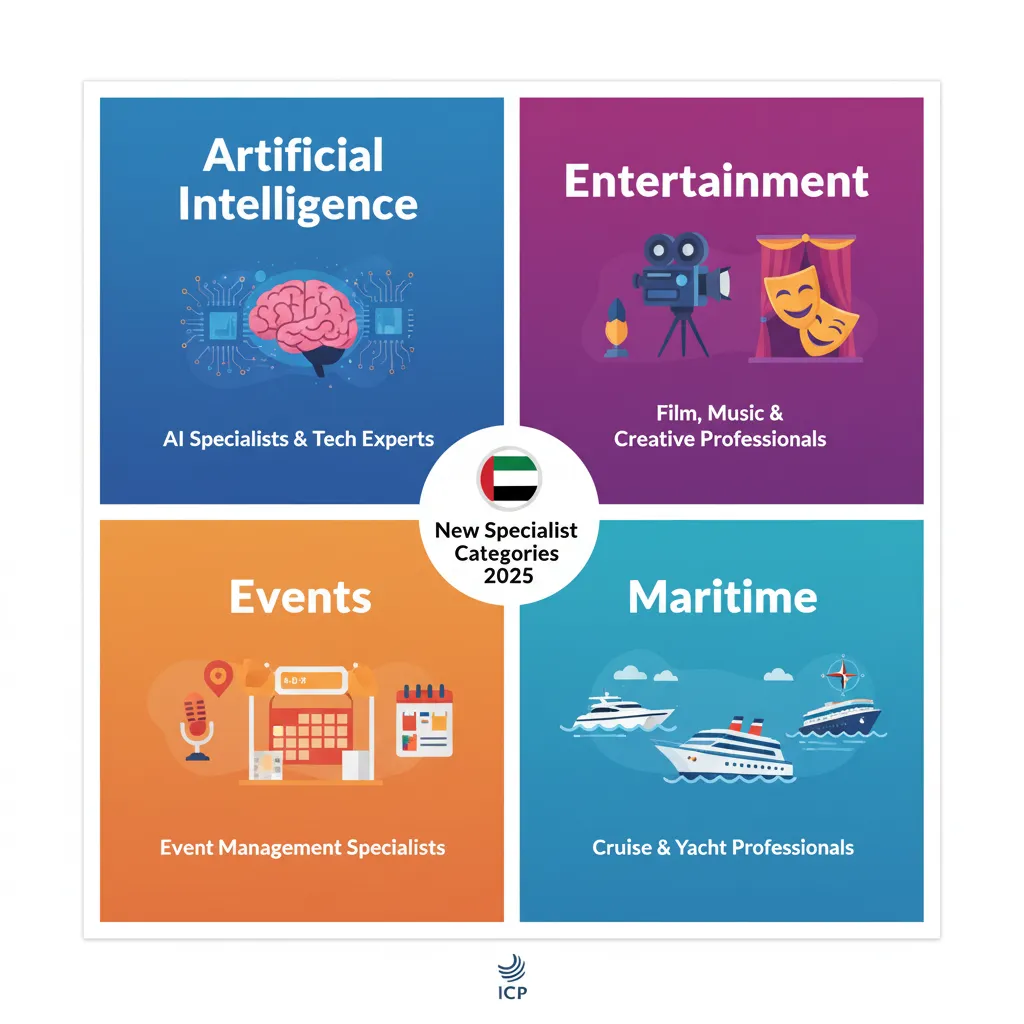 Four new UAE specialist visit visa categories for AI, entertainment, events, and maritime professionals introduced in 2025