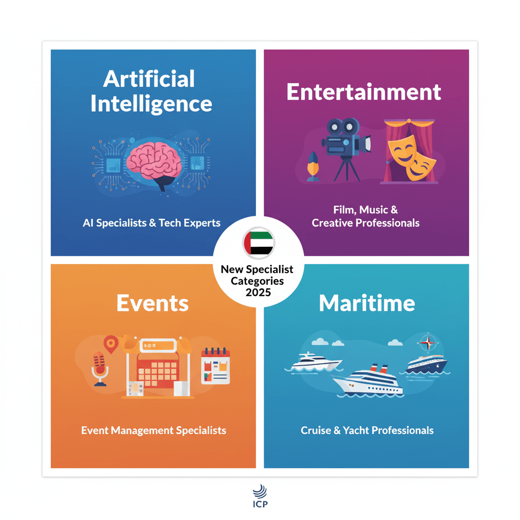 Four new UAE specialist visit visa categories for AI, entertainment, events, and maritime professionals introduced in 2025
