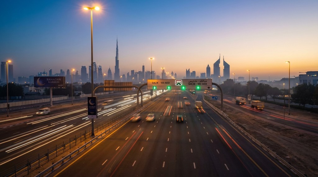 Salik Ramadan 2026 Toll Rates: Dh6 Peak, Dh4 Off-Peak and Free Late-Night&nbsp;Travel