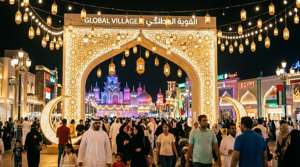Global Village Dubai Ramadan 2026 Timings: New Hours, Drone Show & Multaqa&nbsp;Experience