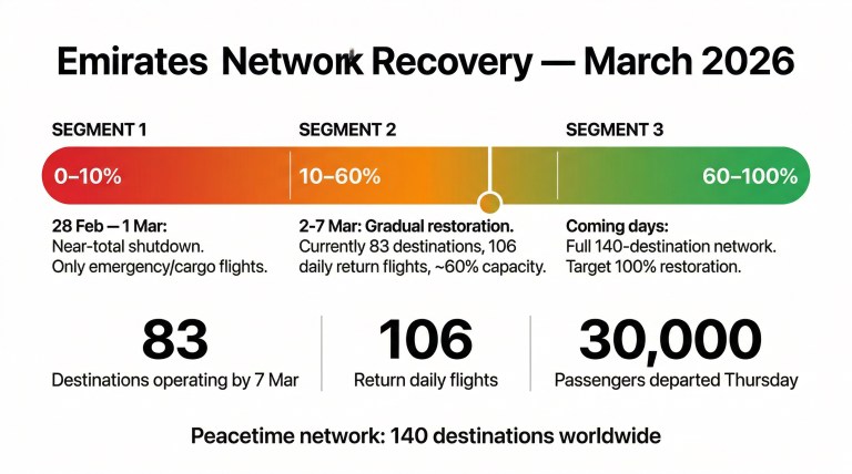 Emirates Expects Full Flight Network to Resume in Days as Airspace ...