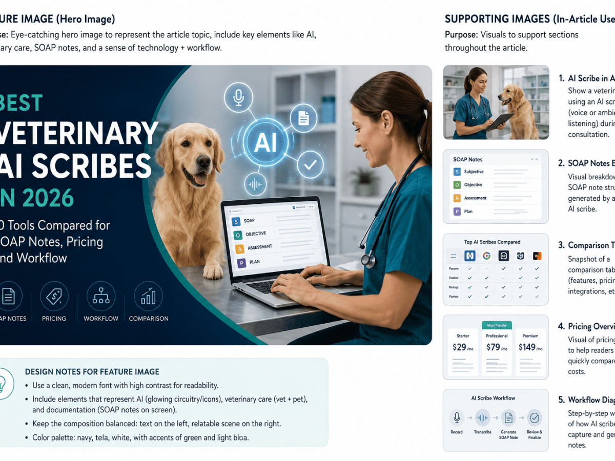 Best Veterinary AI Scribes in 2026: 10 Tools Compared for SOAP Notes, Pricing and&nbsp;Workflow
